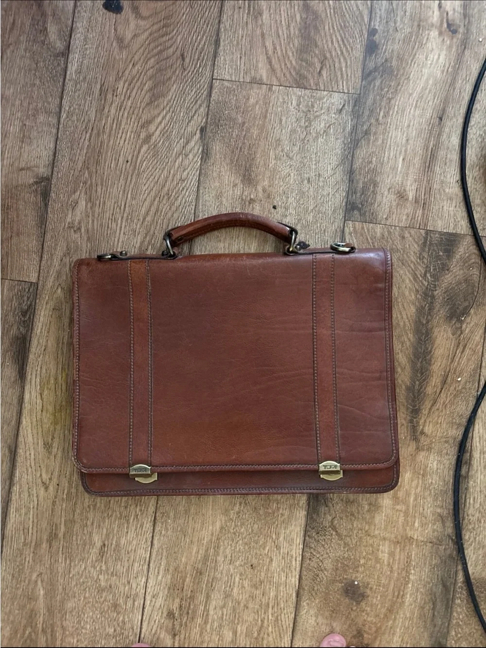 Tumi Chestnut Brown Leather Briefcase